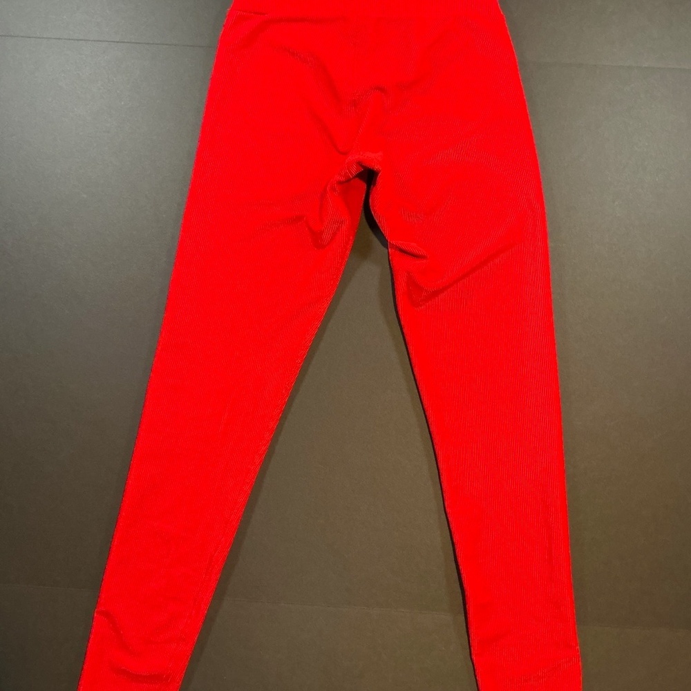 Beach Riot Cara Rib Legging Red High-Rise Ribbed Size Small - Picture 3 of 10